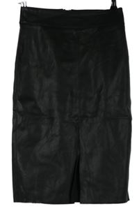 Dámská černá koženková pouzdrová sukně Dorothy Perkins