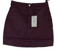 Nové - Dámská purpurová koženková sukně Primark 