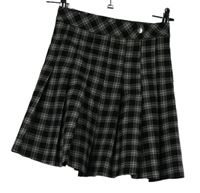 Dámská černo-bílá kostkovaná skládaná sukně H&M vel. 32