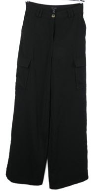 Dámské černé palazzo kalhoty s kapsami New Look 