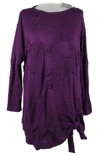 Nové - Dámská purpurová vzorovaná úpletová tunika Manon 