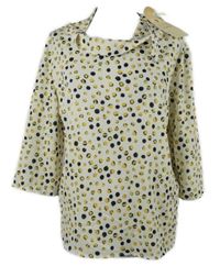 Nové - Dámská smetanová puntíkovaná halenka s límečkem James Lakeland 