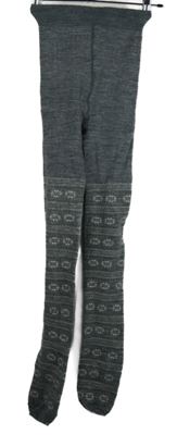 Dámské šedé vzorované thermo punčocháče M&S