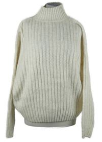 Dámský béžový žebrovaný svetr se stojáčkem F&F