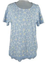 Dámské světlemodro-bílé květované tričko Beloved 