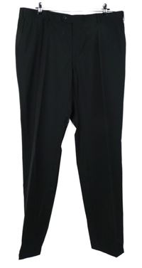 Pánské černé proužkované společenské kalhoty Barutti 