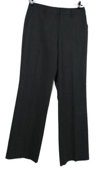 Dámské tmavošedé společenské kalhoty s puky M&S