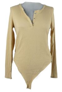 Dámské béžové žebrované crop body Primark 