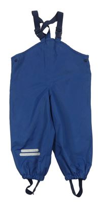 Modré šusťákové podšité laclové kalhoty TCM
