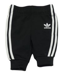 Černé sportovní tepláky s logem Adidas