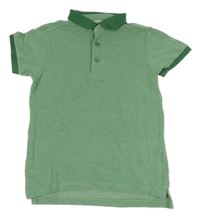 Zelené melírované polo tričko OVS