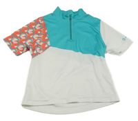 Mintovo-bílo-růžové cyklistické tričko Scott