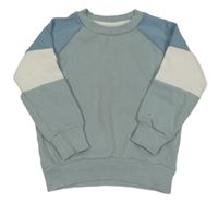 Mintovo-modro-bílá mikina Next