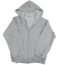 Šedá melírovaná propínací mikina s kapucí H&M