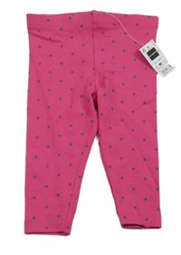 Nové - Fuchsiové puntíkaté legíny Dunnes 