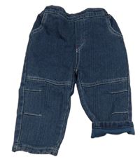 Tmavomodré podšité rifle 