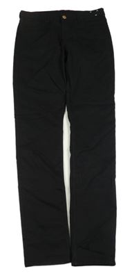 Černé plátěné skinny kalhoty H&M