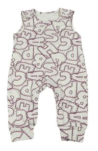 Bílé laclové tepláky s písmeny