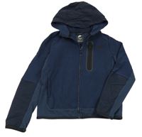 Tmavomodrá propínací mikina s kapucí Nike