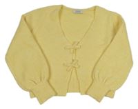 Žlutý propínací crop svetr Primark