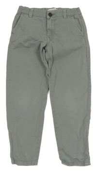 Šedé plátěné chino kalhoty Zara