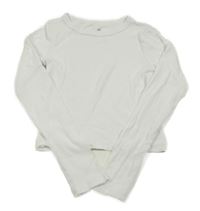 Bílé žebrované crop triko H&M