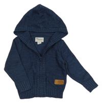 Tmavomodrý propínací svetr s kapucí Cherokee 