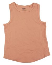 Růžový žebrovaný top Next