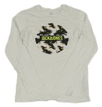 Bílé triko s potiskem Jack & Jones