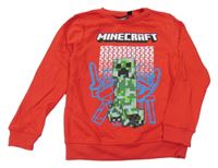 Červená mikina s potiskem - Minecraft