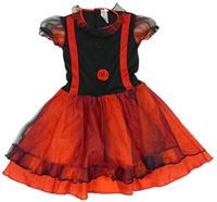 Kostým - Červeno-černé šaty se síťovinou Wicked