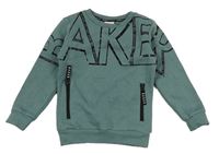 Zelenošedá mikina s nápisem Ted Baker