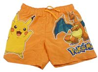 Oranžové plážové kraťasy s pokémony H&M