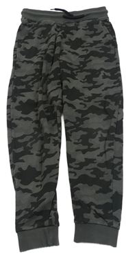 Šedo-černé army tepláky 