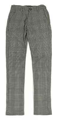 Černo-bílé kostkované slavnostní kalhoty Cars Jeans
