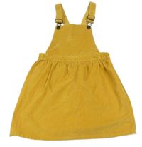 Okrové manšestrové laclové šaty H&M