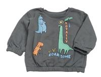 Šedá mikina s dinosaury Primark