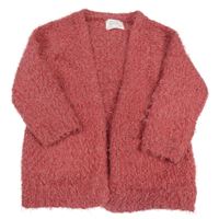 Růžový chlupatý žinylkový cardigan Zara