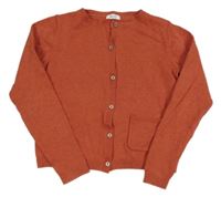 Cihlový propínací svetr Next 