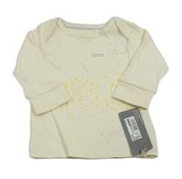 Nové - Smetanové hvězdičkované triko s nápisem M&S