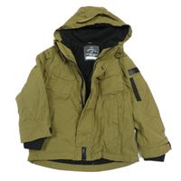 Khaki šusťáková jarní bunda s kapucí George 