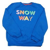 Kobaltově modrá mikina s nápisem George 