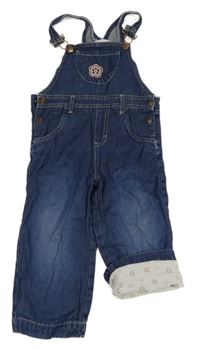 Tmavomodré podšité laclové rifle  s květem Impidimpi