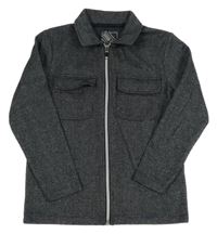 Šedo-černá kostkovaná propínací mikina Matalan