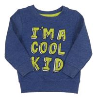 Tmavomodrá mikina s nápisem Rebel