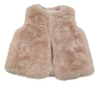 Světlerůžová kožešinová podšitá vesta F&F