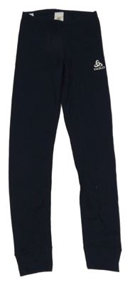 Tmavomodré funkční spodní legíny s logem Odlo