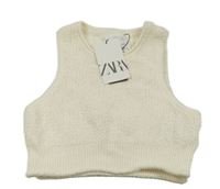 Nové - Smetanová pletená vesta Zara 