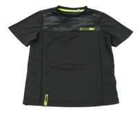 Černé sportovní funkční tričko 