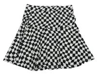 Černo-bílá kostkovaná sukně H&M